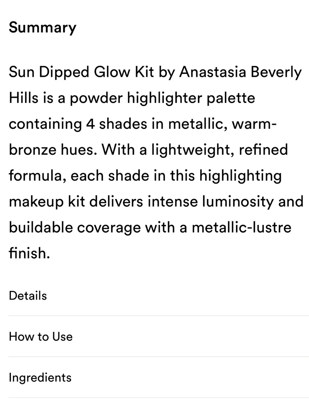 Anastasia Glow Kit Highlighter Palette in Sun Dipped - Anastasia Beverly Hills
